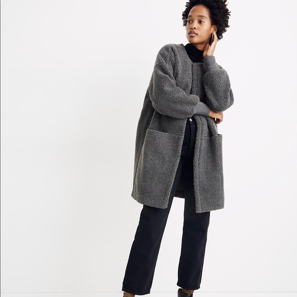 Madewell Bonded Sherpa Cocoon Coat